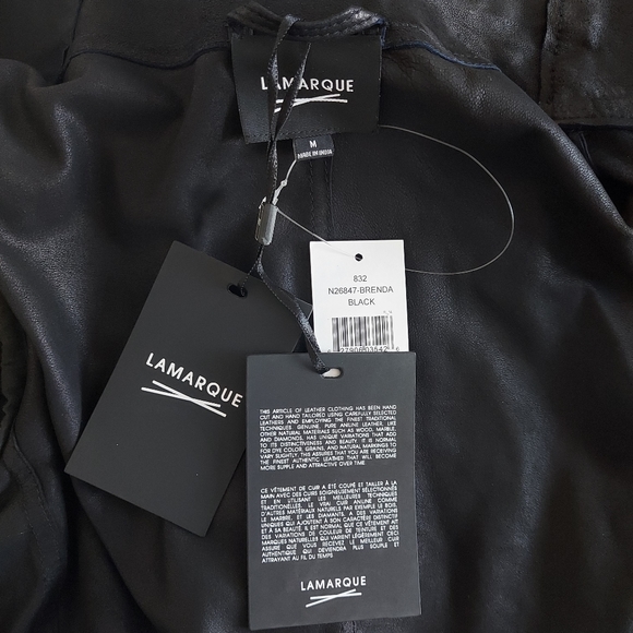 LAMARQUE New Brenda Leather Moto Jacket - Medium - Picture 5 of 10